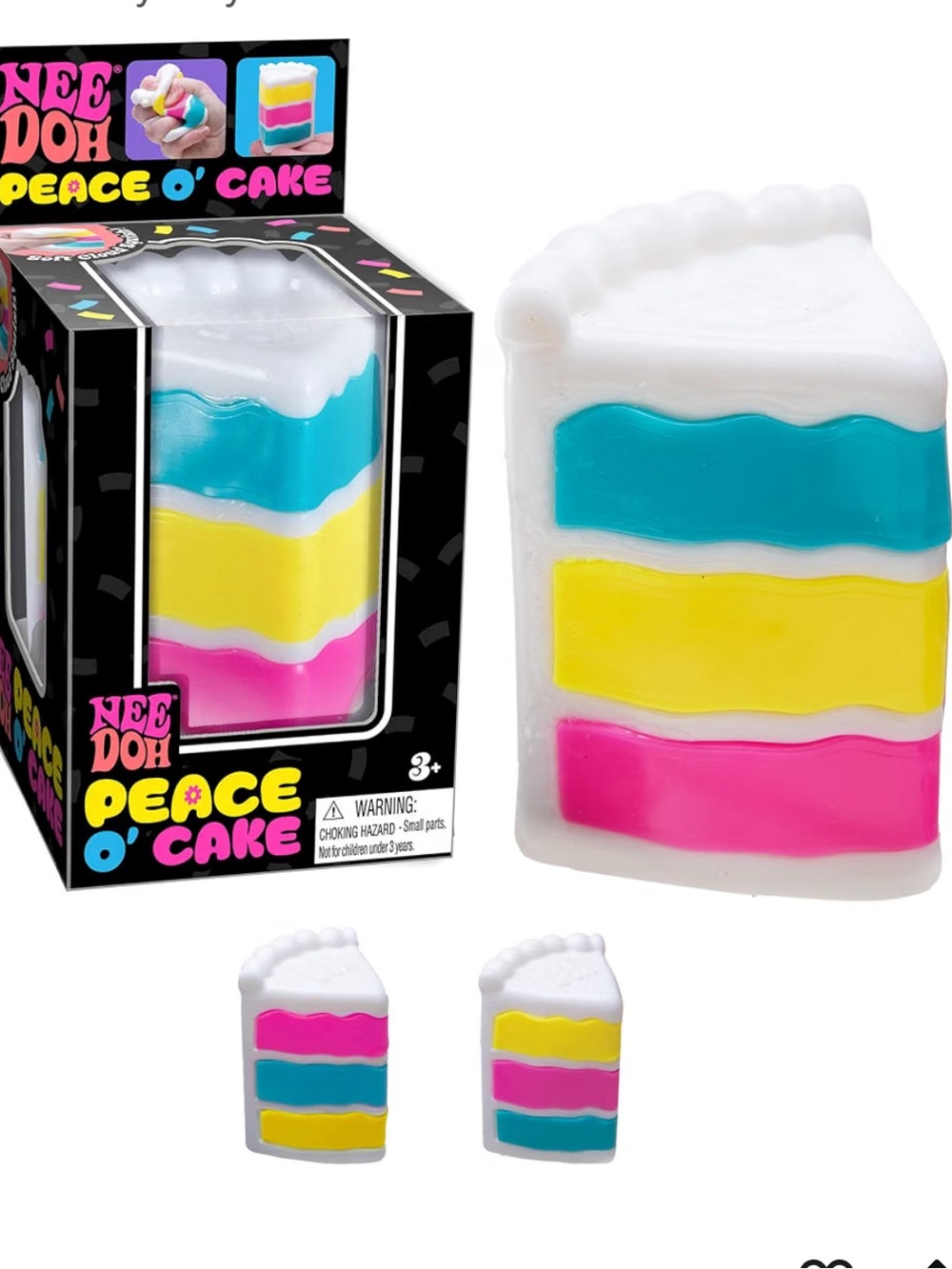 NeeDoh Peace O' Cake Sensory Squeeze Toy - colour vary, Nice Sicle & Nice cream.